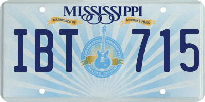 MS license plate IBT715