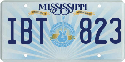 MS license plate IBT823