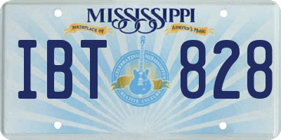 MS license plate IBT828