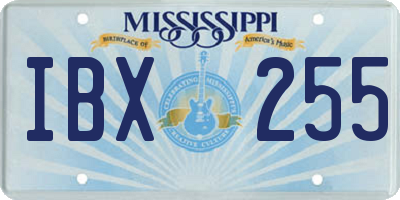 MS license plate IBX255