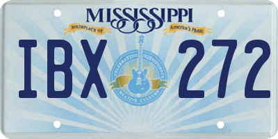 MS license plate IBX272