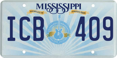 MS license plate ICB409
