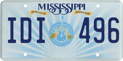 MS license plate IDI496