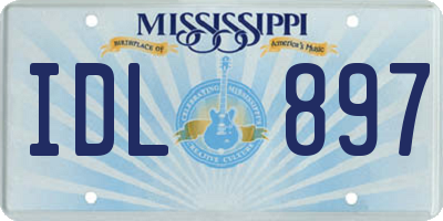 MS license plate IDL897