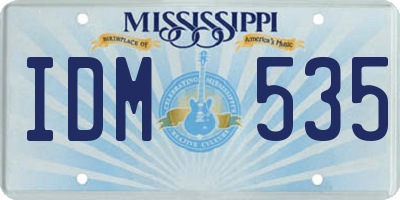 MS license plate IDM535