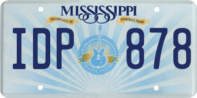 MS license plate IDP878