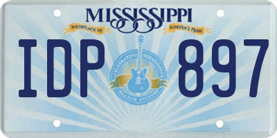 MS license plate IDP897