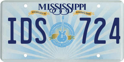 MS license plate IDS724