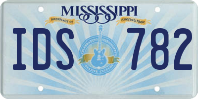 MS license plate IDS782