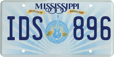 MS license plate IDS896