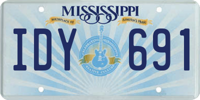 MS license plate IDY691