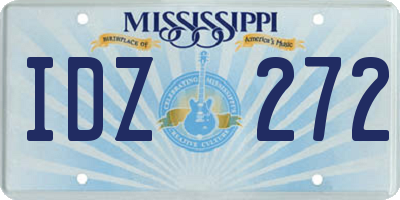 MS license plate IDZ272
