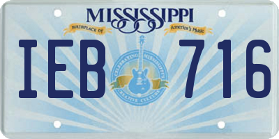 MS license plate IEB716