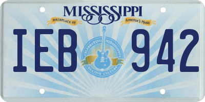 MS license plate IEB942