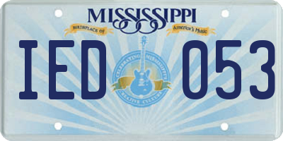 MS license plate IED053
