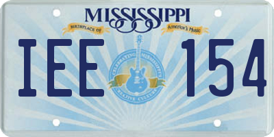 MS license plate IEE154