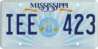 MS license plate IEE423