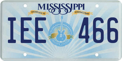 MS license plate IEE466