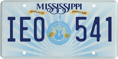 MS license plate IEO541
