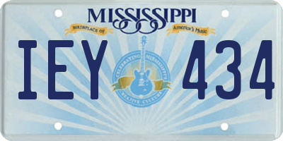 MS license plate IEY434