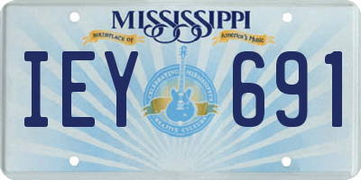 MS license plate IEY691