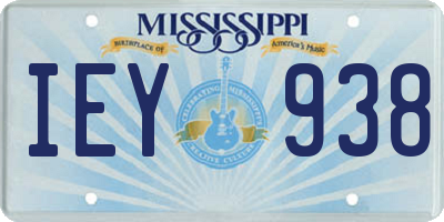 MS license plate IEY938