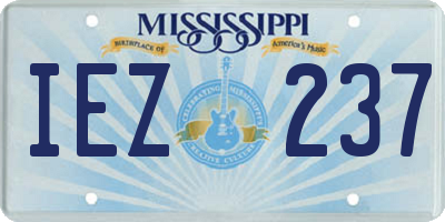 MS license plate IEZ237