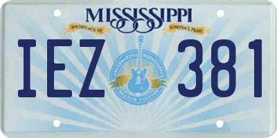 MS license plate IEZ381