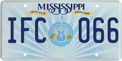 MS license plate IFC066