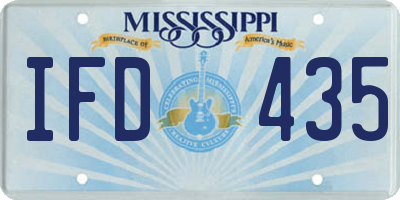 MS license plate IFD435
