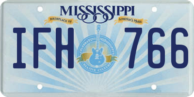 MS license plate IFH766
