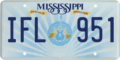 MS license plate IFL951