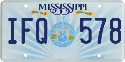 MS license plate IFQ578