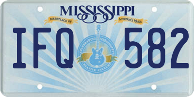 MS license plate IFQ582