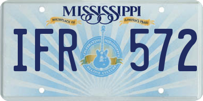 MS license plate IFR572