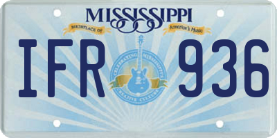 MS license plate IFR936