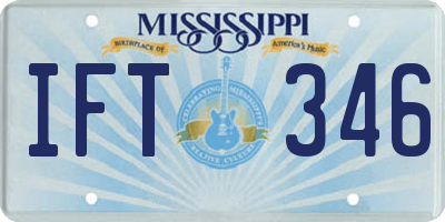 MS license plate IFT346