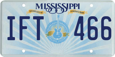 MS license plate IFT466