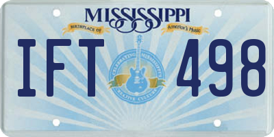 MS license plate IFT498