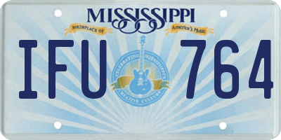 MS license plate IFU764