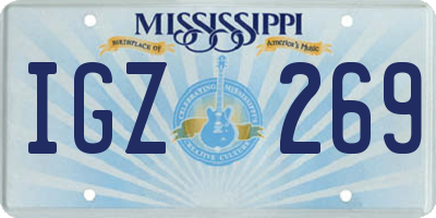 MS license plate IGZ269