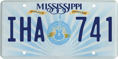 MS license plate IHA741