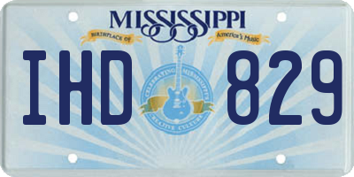 MS license plate IHD829