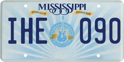 MS license plate IHE090