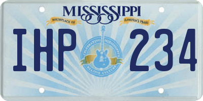 MS license plate IHP234