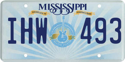 MS license plate IHW493