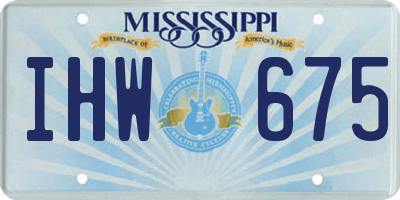 MS license plate IHW675