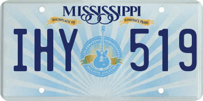 MS license plate IHY519