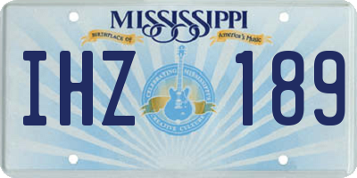 MS license plate IHZ189
