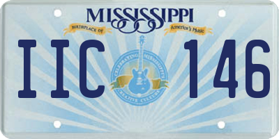 MS license plate IIC146